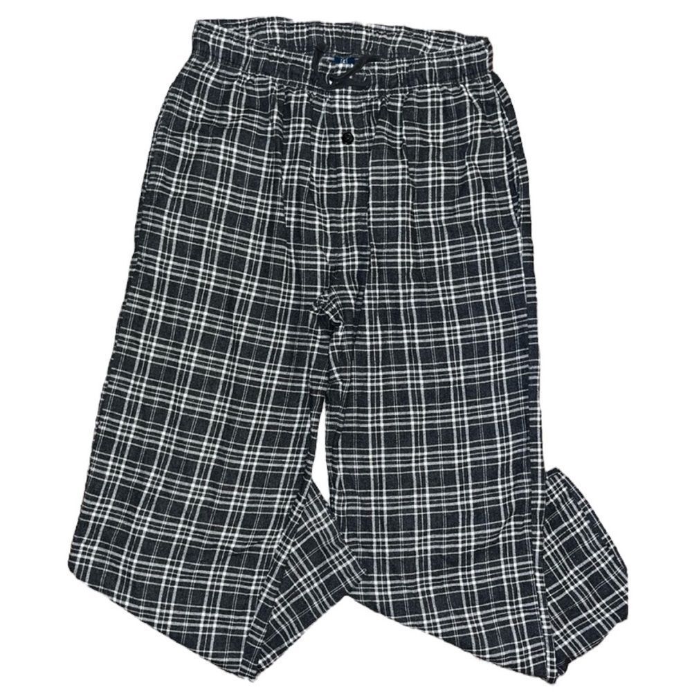 George Mens Gray Plaid Pajama Bottoms